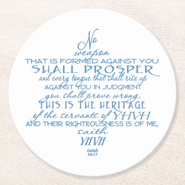 No Weapon Star von David Runder Pappuntersetzer (Vorderseite)