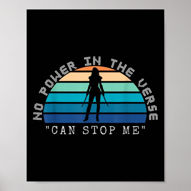 No Wer In The Verse Can Stop Me, Funny Insration Q Poster (Vorne)