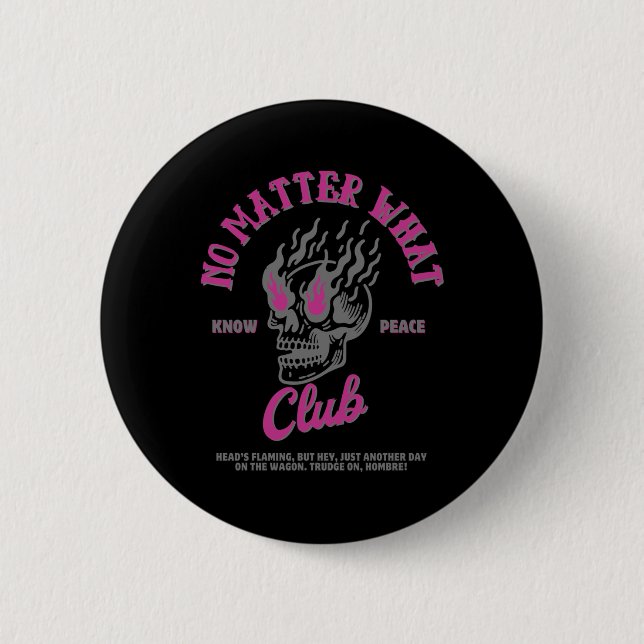 No What Club Sticker Button (Vorderseite)