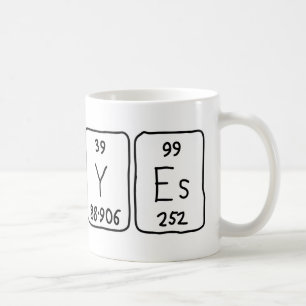 No/Yes Wort-Tasse periodischer Tabelle Tasse