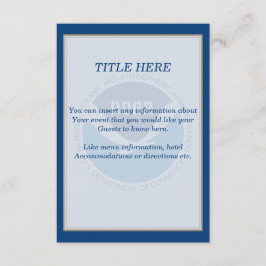 NOAA-Einsteckkarte Begleitkarte