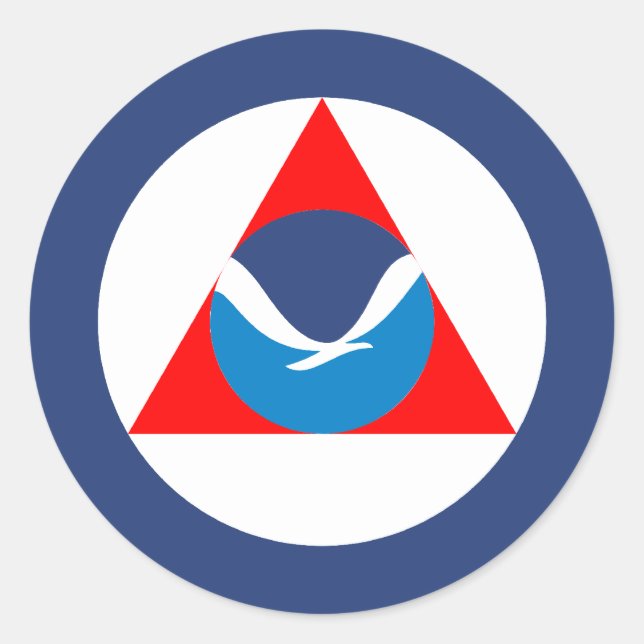 Noaa, Vereinigte Staaten Runder Aufkleber (Vorderseite)