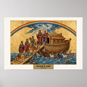 Noachs Arche — byzantinisches Ikon Poster