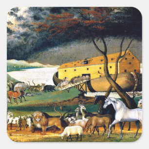 Noachs Arche Quadratischer Aufkleber