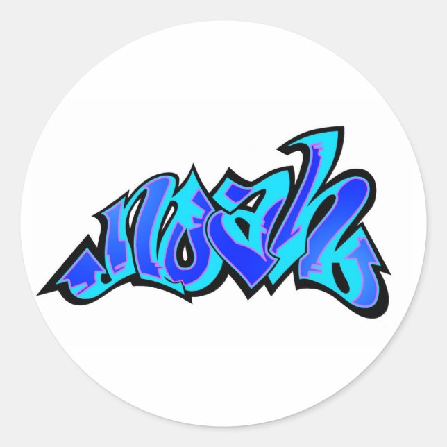 Noah 2 runder aufkleber (Vorderseite)