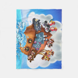 Noah-Arche-Cartoon scherzt umfassendes Fleecedecke