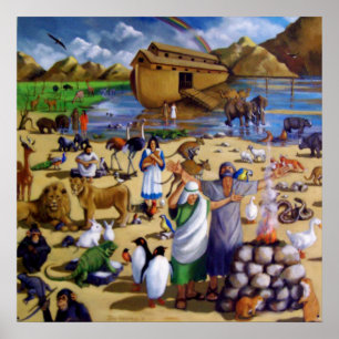 NOAH, ARK, TIERE NACH DEM BLUT: ARTWORK DRUCKEN POSTER