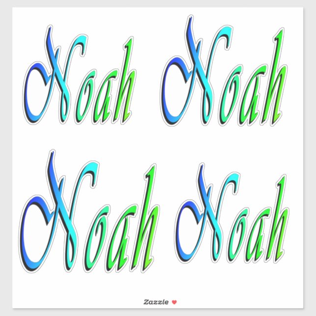 Noah farbige Namen, Aufkleber (Blatt)