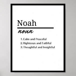 Noah, Junge Personalisierte Bezeichnung Definition Poster