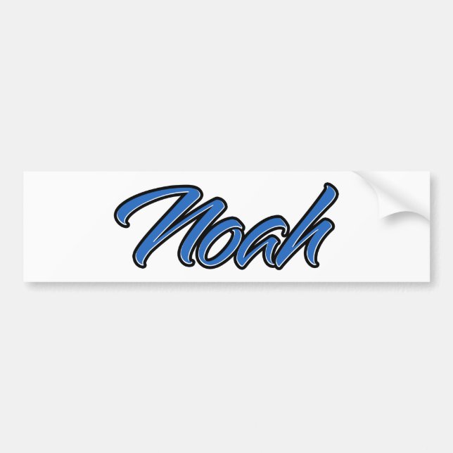 Noah Name blue Aufkleber Sticker Autoaufkleber (Vorne)