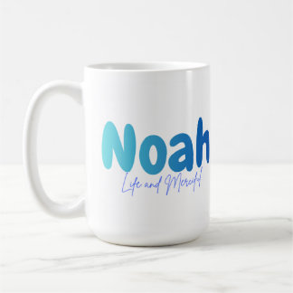 Noah Name Geschenk - Leben und Barmherzig - Person Kaffeetasse