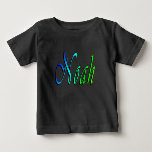 Noah, Name, Logo, Baby Schwarzes T-Shirt