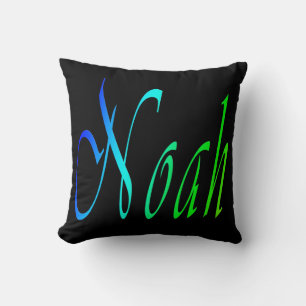 Noah, Name, Logo, Schwarzes Kissen
