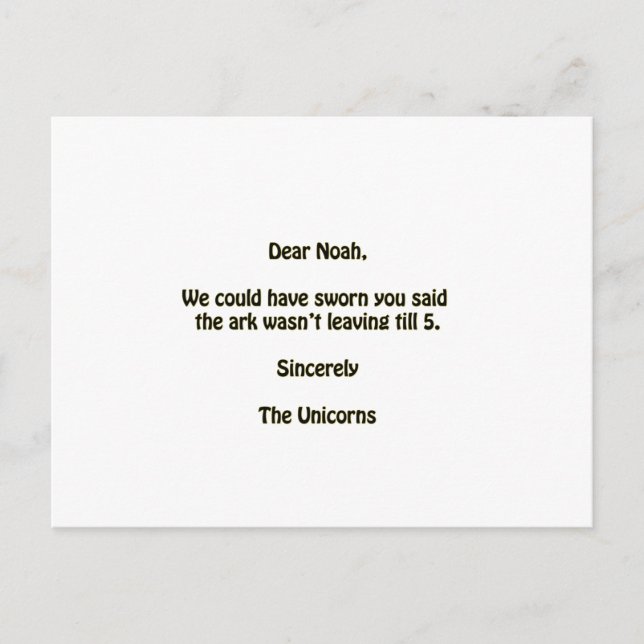 Noah Postkarte (Vorderseite)