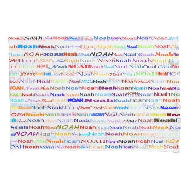 Noah Text Design II Pillowcase Kissenbezug (Vorderseite)