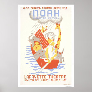 Noah & The Ark 1938 WPA Poster