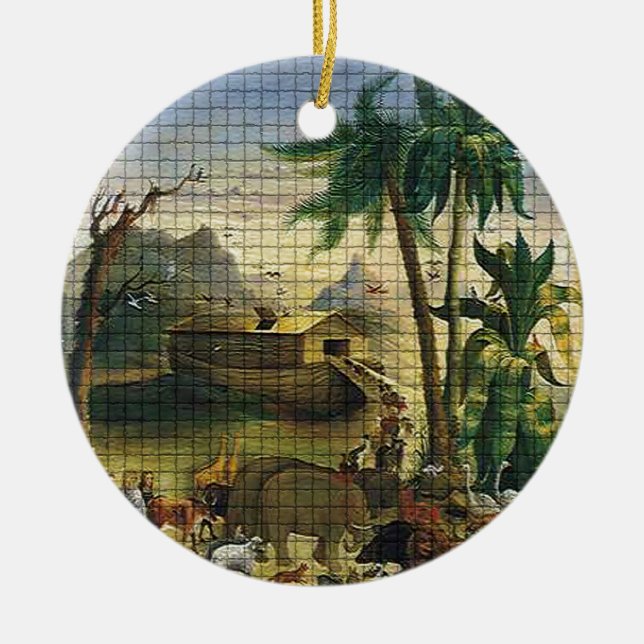 Noah und die Arche Keramik Ornament (Vorne)
