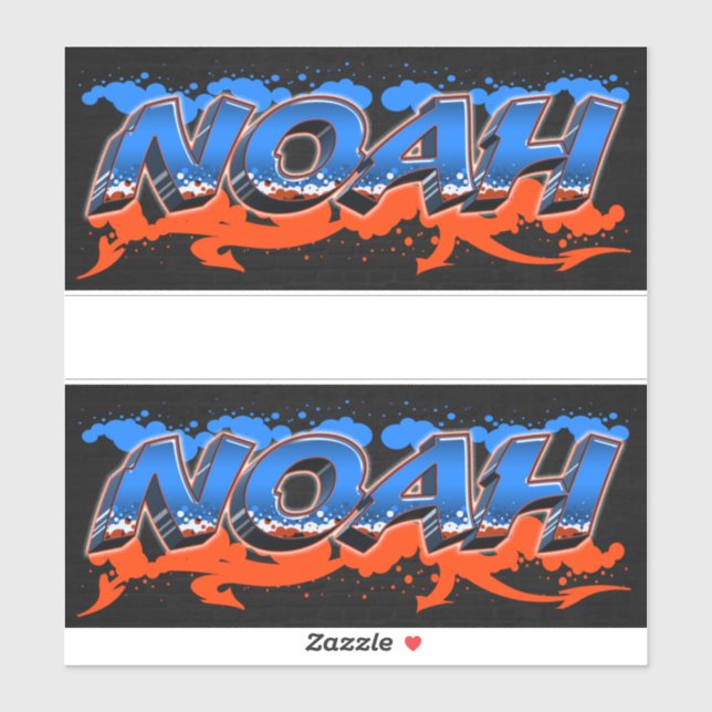 Noah Vorname Name Graffiti Aufkleber Sticker (Blatt)