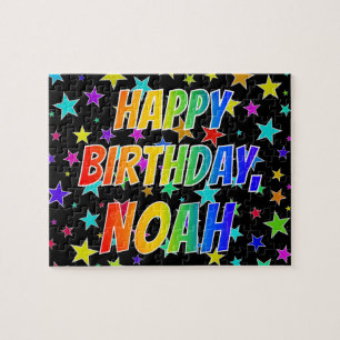 "NOAH" Vorname, Spaß "GLÜCKLICHER BIRTHTAG" Puzzle