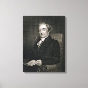 Noah Webster (1758-1843) graviert von Frederick W. Leinwanddruck