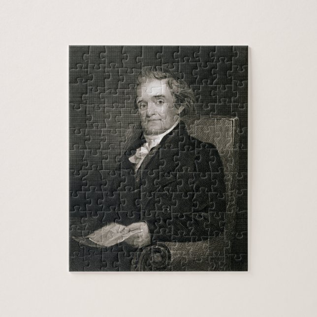 Noah Webster (1758-1843) graviert von Frederick W. Puzzle (Vertikal)
