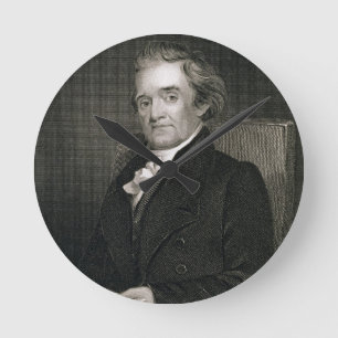Noah Webster (1758-1843) graviert von Frederick W. Runde Wanduhr