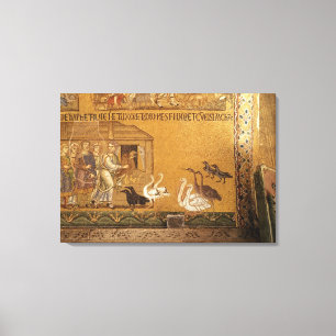 Noah, welches die Tiere in die Arche, Mosaik im Th Leinwanddruck