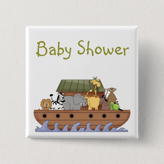 Noahs Arche-Babypartyknopf Button (Vorderseite)