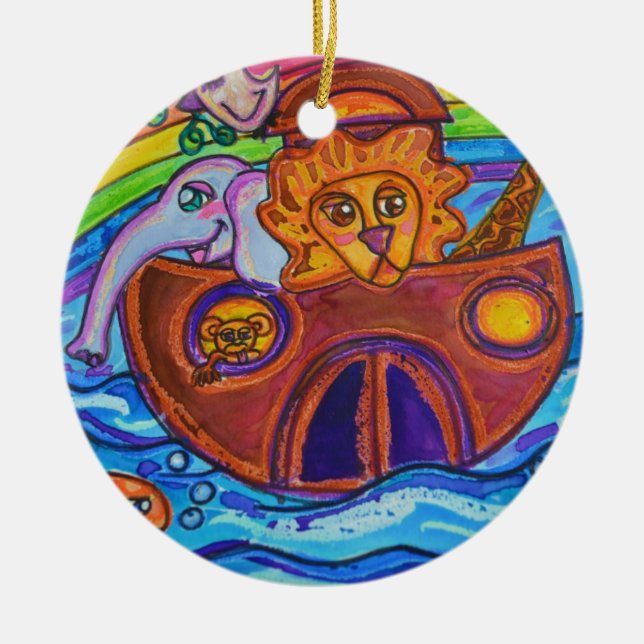 Noahs Arche Keramik Ornament (Vorne)