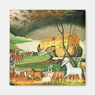 Noahs Arche - Tierkunst von Edward Hicks Magnet