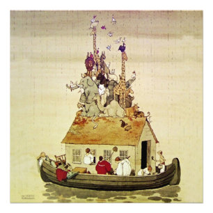 „Noahs Arche“ von W Heath Robinson Fotodruck