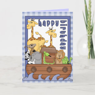 Noah's Ark Animals Boy Happy Birthday Card Karte