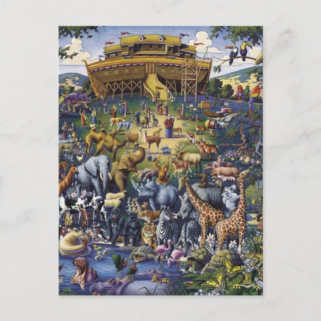 Noahs Ark Animals Postkarte (Vorderseite)