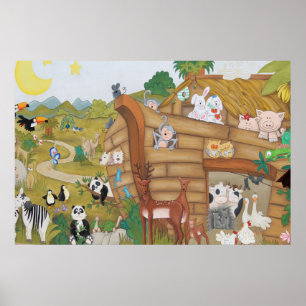Noahs Ark Art Poster Mural für Baby-Kinderzimmer
