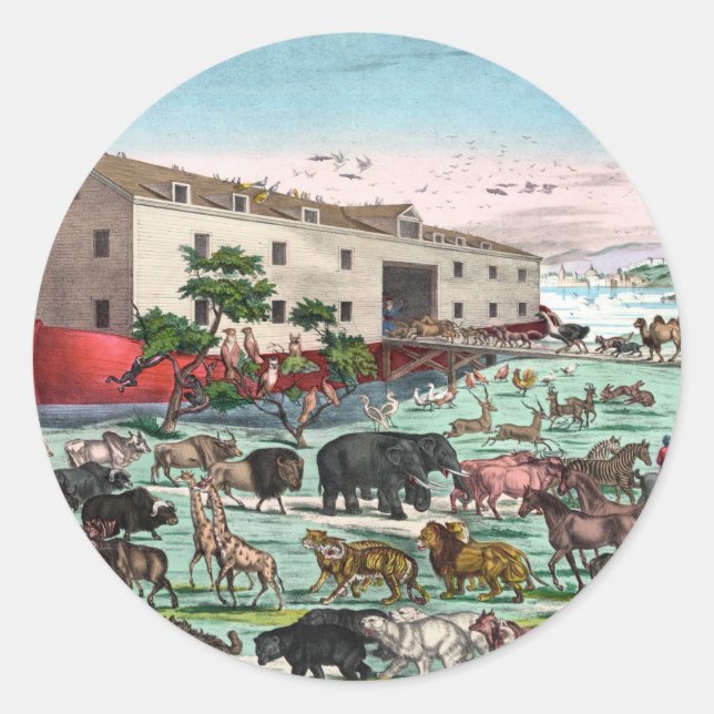 Noahs Ark-Aufkleber Runder Aufkleber (Vorderseite)