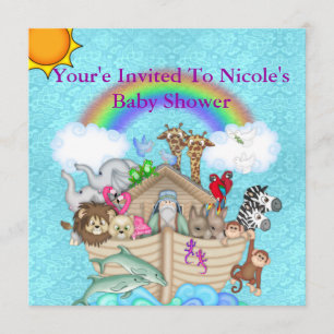 Noahs Ark Baby Dusche Einladung