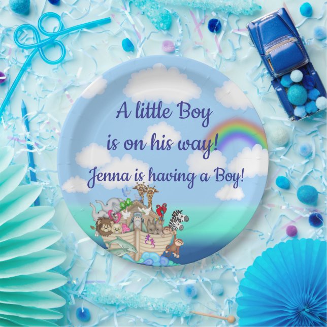 Noahs Ark Baby Duwer Gefallen Pappteller (Party)