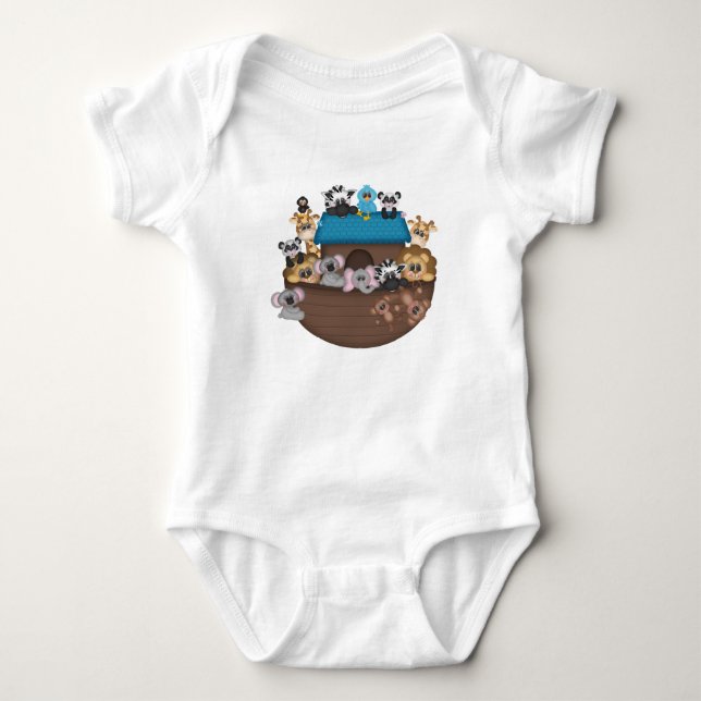 Noah's Ark Baby Jersey Bodysuit Strampler (Vorderseite)