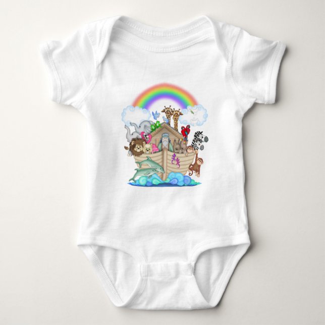 Noah's Ark Baby Ramper unisex Baby Strampler (Vorderseite)