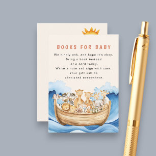 Noah's Ark Baby Shower Bücher für Baby-Einlage Begleitkarte