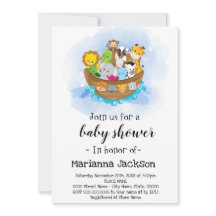 Noah's Ark Baby Shower Einladung