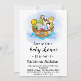 Noah's Ark Baby Shower Einladung