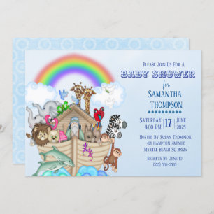 Noah's Ark Baby Shower Einladung