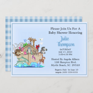 Noah's Ark Baby Shower Einladung