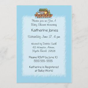 Noah's Ark Baby Shower Einladung. Einladung