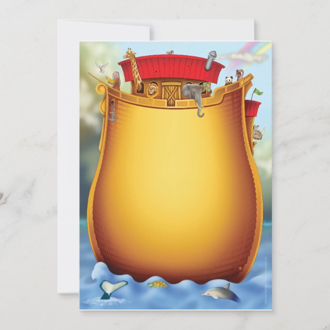 Noah's Ark Baby Shower Einladungen (Vorderseite)