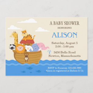 Noah's Ark Baby Shower Invite Einladung