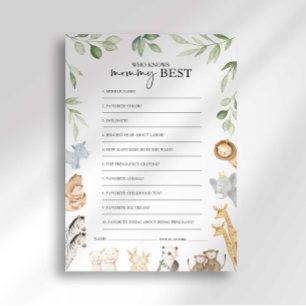 Noah's Ark Baby Shower kennt Mommy Best Game Einladung