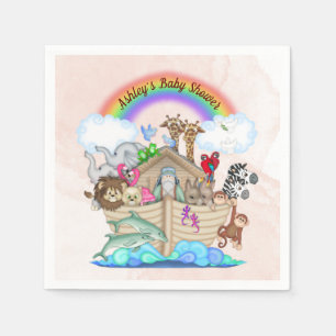 Noah's Ark Baby Shower Paper Napkins Serviette