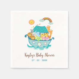 Noahs Ark Baby Shower Taufe 1. Geburtstag Napkins Serviette